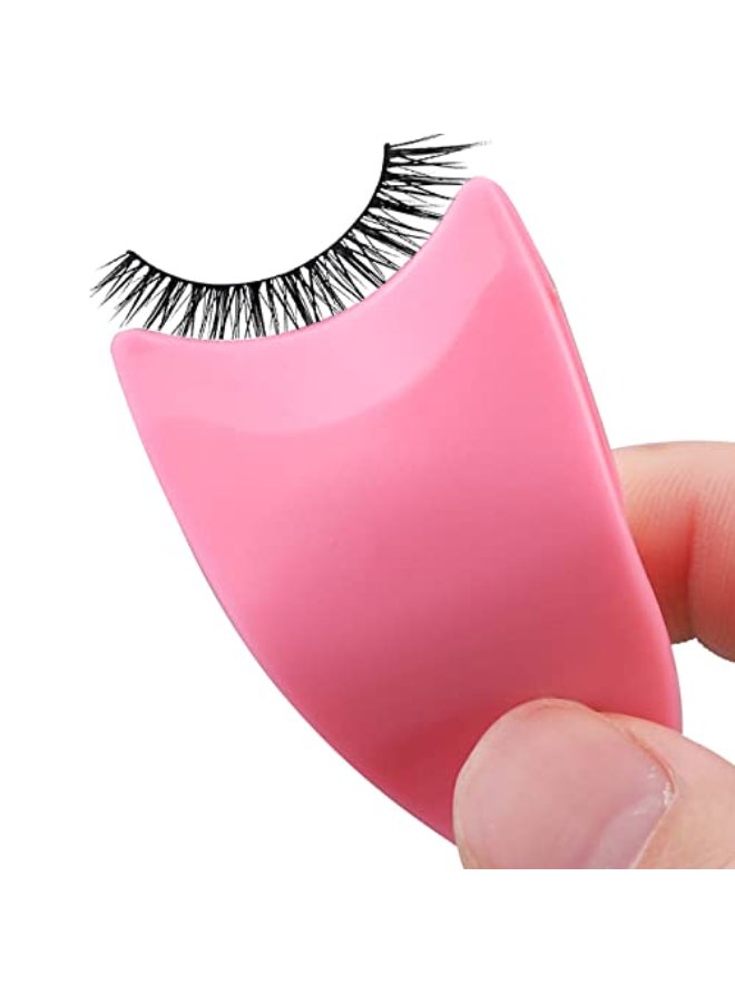 Miuffue Eyelash Applicator Tool 35mm Width Lash Applicator Clip 1PCS Eyelash Tweezers for False Lashes Pink - Image 1
