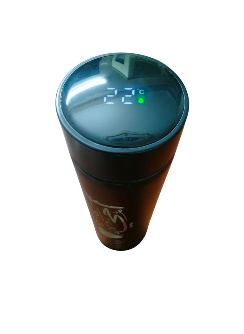 Generic A high-quality 500 ml stainless steel thermal mug that lasts for 8 hours. It has a digital screen engraved with the word (Mom). A special gift.  - Image 2