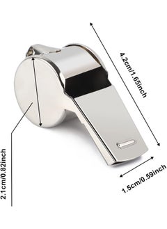 CHU DAI 6 Packs Stainless Steel Sports Whistles with Lanyard, Loud Crisp Sound Whistles Bulk Great for Coaches, Referees, and Officials  - Image 3