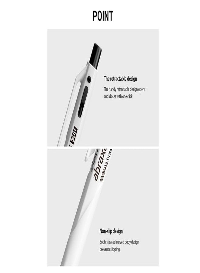 Lineplus Abraxas 0.5mm Ballpoint Pen Pack Of 2 (Black) - Image 2