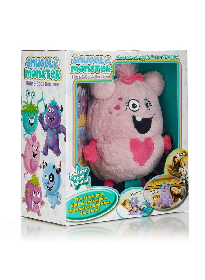 Continuum Games Snuggle Monster Hide And Seek Bedtime Plush Toy And Book Pink - Image 1