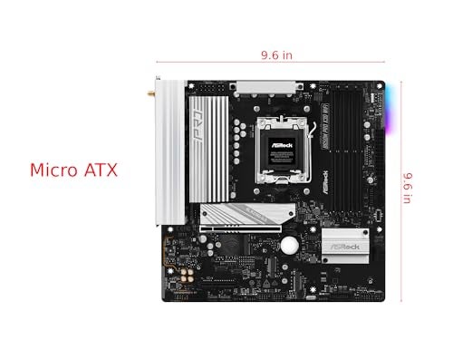 ASRock B650M Pro X3D WiFi AMD AM5 MicroATX Motherboard Supports AMD Ryzen 900080007000 Series Processors DDR5 8000 OC PCIe 50 25G LAN WiFi 6E 821 Power Phase - Image 3