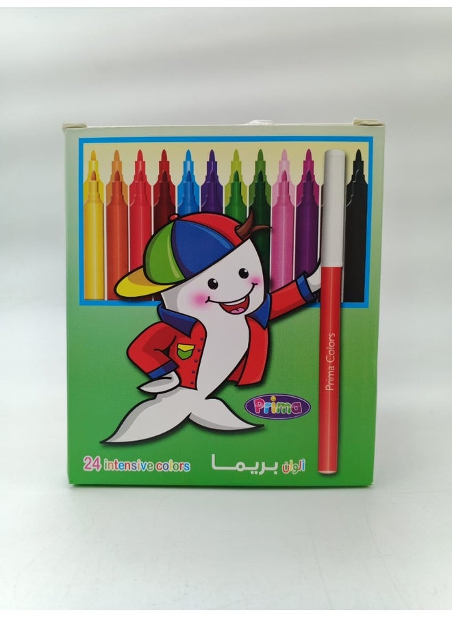 Prima 24 Intensive Colors Markers - Vibrant & Long-Lasting!