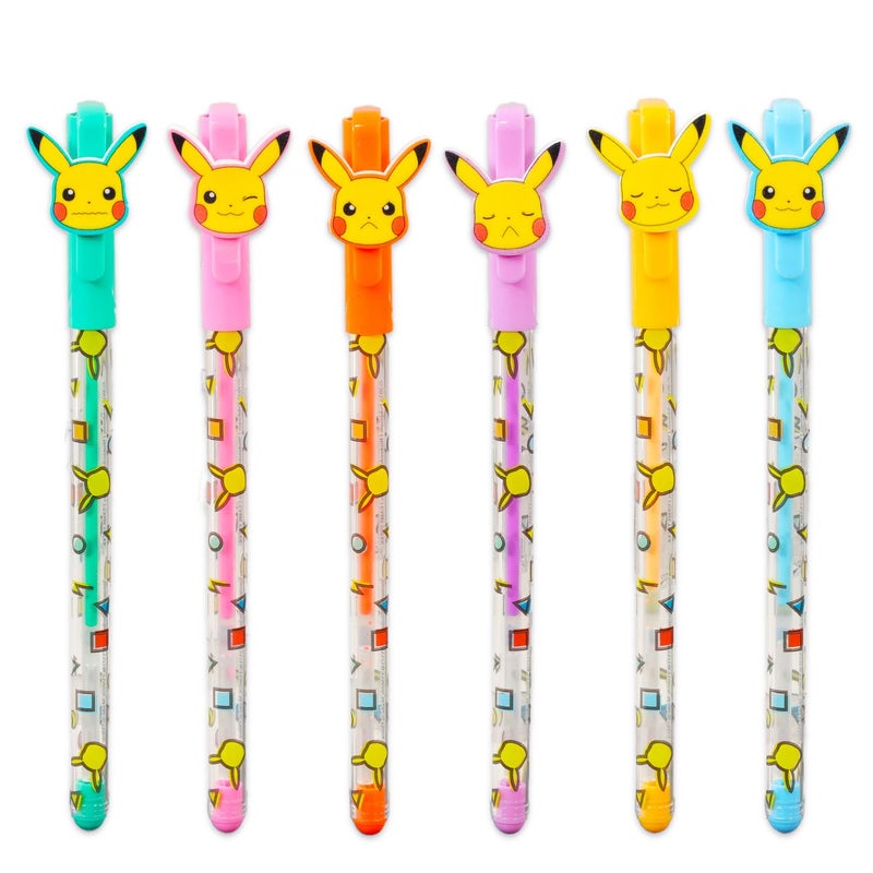 Nintendo Pokemon Gel Pen Set - 6 Pc Pikachu Writing Instruments Gift Bundle For Kids Featuring Pikachu  Plus Bookmark  More | Pokemon Party Favors For Kids - Image 2