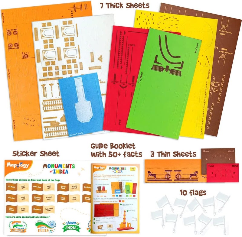 Imagimake Mapology Monuments of India - Construction Set - Make 10 Monuments - Educational Toy for Boys & Girls Above 5 Years - Image 2