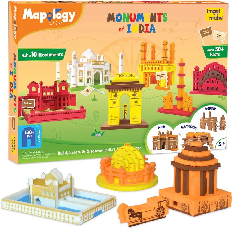 Imagimake Mapology Monuments of India - Construction Set - Make 10 Monuments - Educational Toy for Boys & Girls Above 5 Years - Image 1