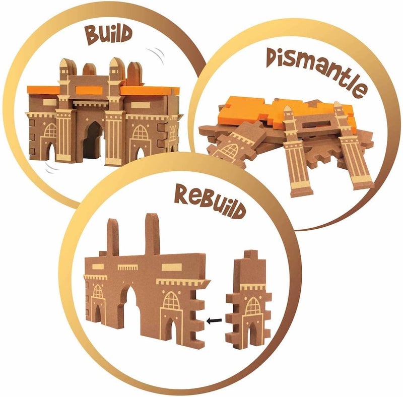 Imagimake Mapology Monuments of India - Construction Set - Make 10 Monuments - Educational Toy for Boys & Girls Above 5 Years - Image 3