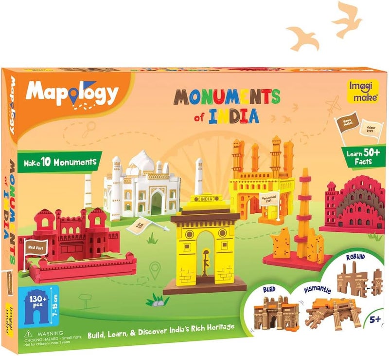 Imagimake Mapology Monuments of India - Construction Set - Make 10 Monuments - Educational Toy for Boys & Girls Above 5 Years - Image 4