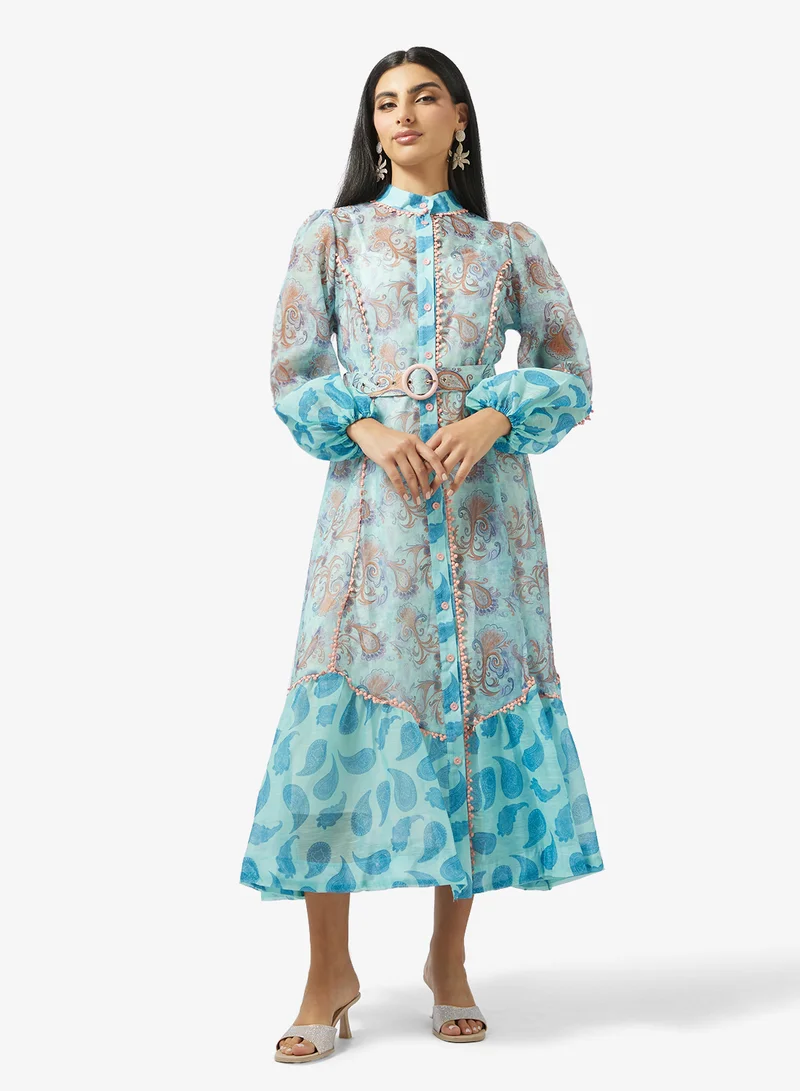 Khizana Paisley Print Dress
