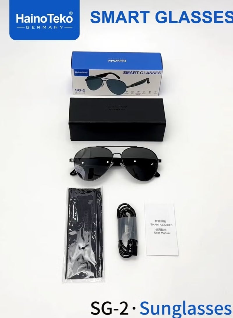 Haino Teko SG-2 Smart Sunglasses – Touch Control, UV Protection, Bluetooth Audio, Stylish Smart Wear for Men - Image 4
