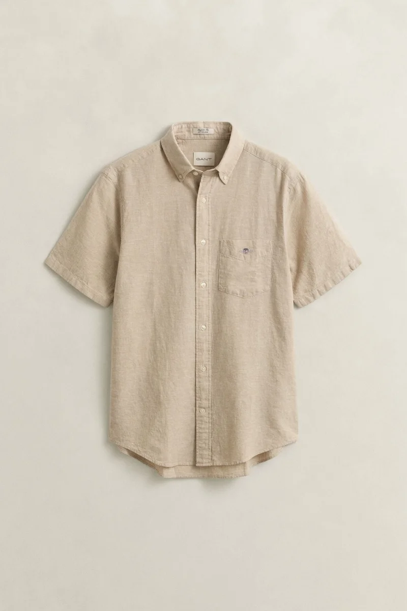 GANT  Regular Cotton Linen Short SleeveShirt for Men | Best Price UAE