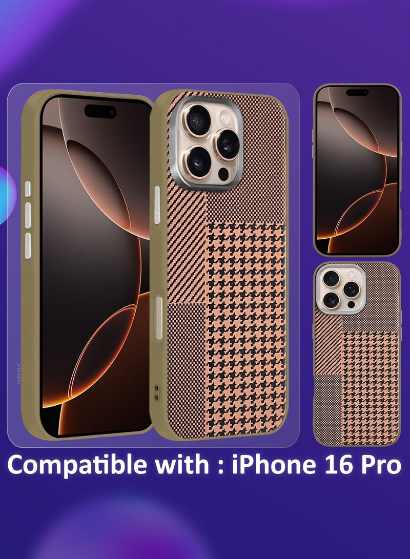 CATANES Hard Silicone Protective Case Cover for iPhone 16 Pro - Houndstooth Pattern - Image 5