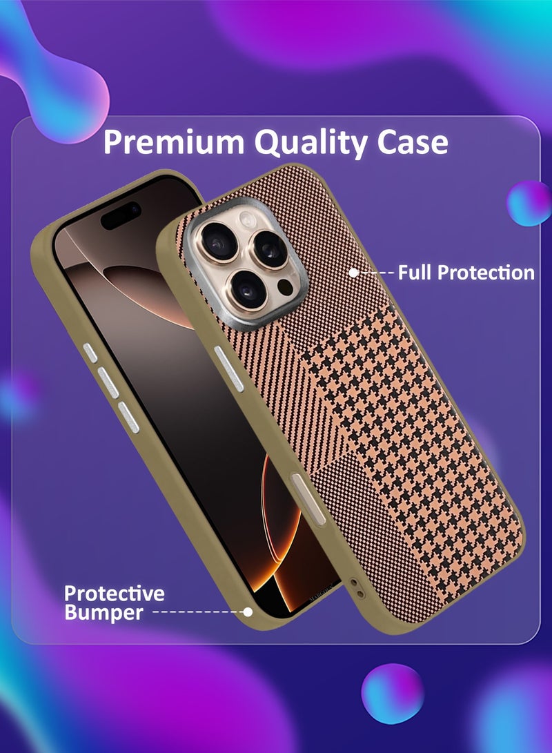 CATANES Hard Silicone Protective Case Cover for iPhone 16 Pro - Houndstooth Pattern - Image 2