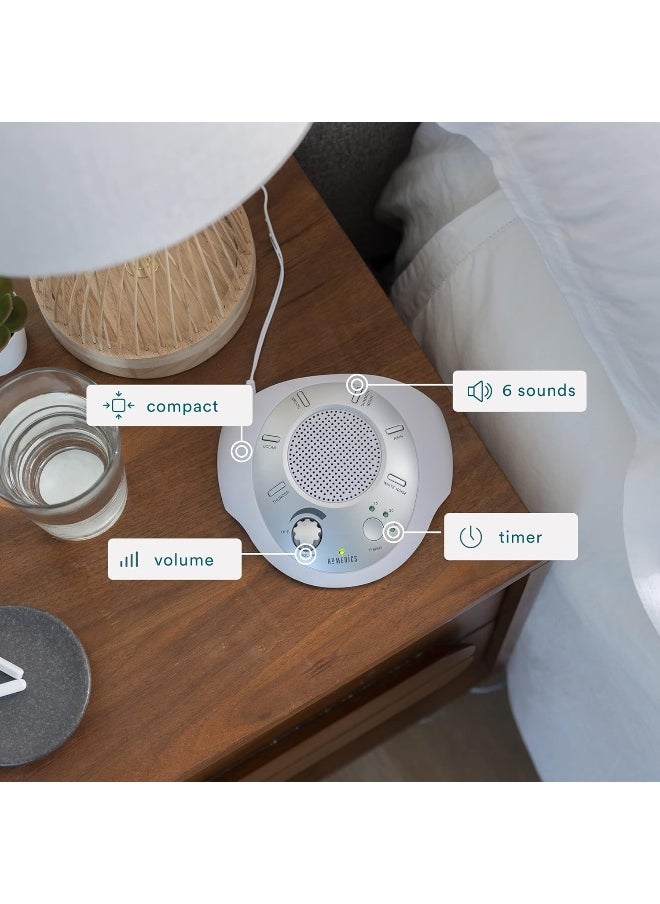 HoMedics - White Noise Sound Machine | Portable Sleep Therapy for Home, Office, Baby & Travel | 6 Relaxing & Soothing Nature Sounds, Battery or Adapter Charging Options, Auto-Off Timer | HoMedics Sound Spa - Image 1