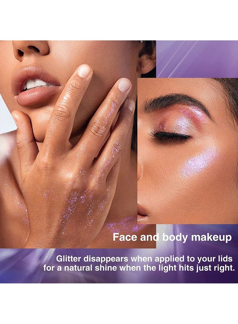 SYOSI Body Glitter Gel for Body Face Hair and Lip Color Changing Glitter Gel Under Light - Image 3