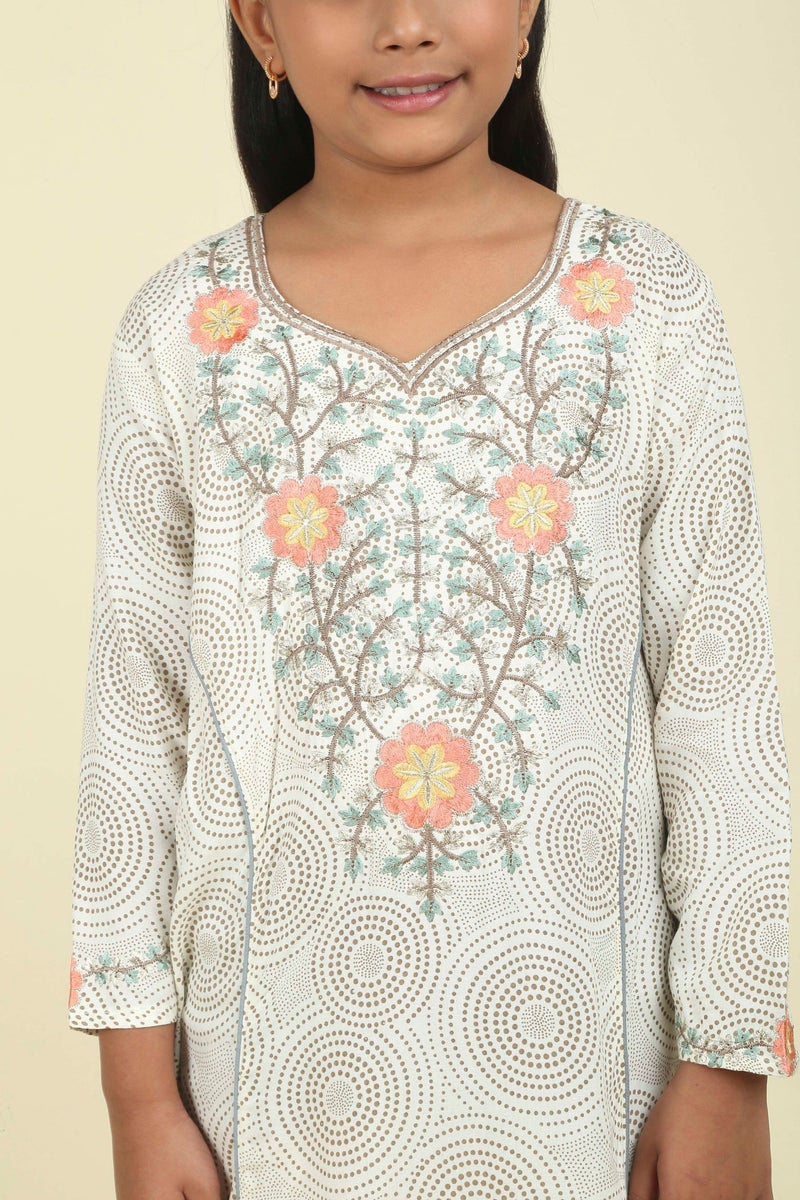 HANA & SARA Girls Long Trendy Printed Arabic Jalabiya For Girls - Image 5