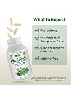 Andrew Lessman Fibermucil 180 Capsules -Psyllium Husk Powder. Gently Promotes Regularity and Digestive Health. Rich in Fiber. Gentle, Easy, Effective. No Additives. Small Easy to Swallow Capsules  - Image 4