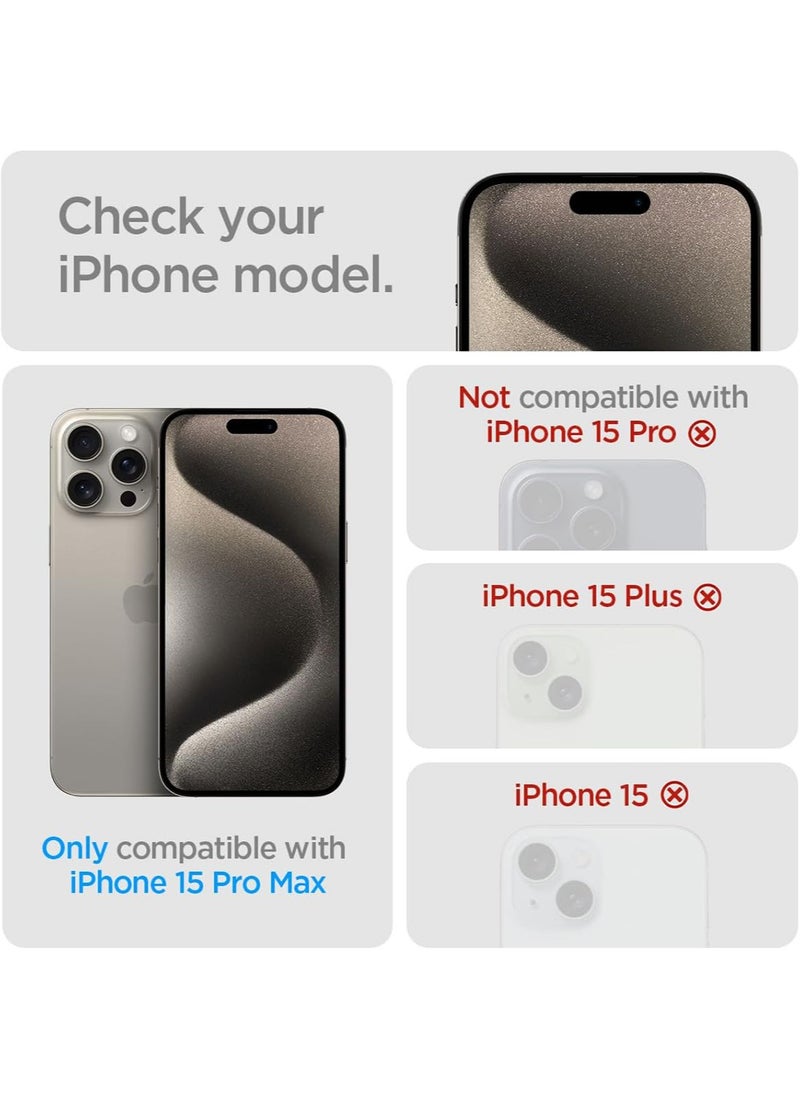 Spigen Glastr Align Master Edge to Edge [2 Pack] for iPhone 15 Pro MAX Screen Protector Premium Tempered Glass - Full Cover  - Image 2