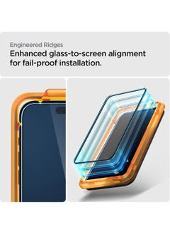 Spigen Glastr Align Master Edge to Edge [2 Pack] for iPhone 15 Pro MAX Screen Protector Premium Tempered Glass - Full Cover  - Image 5