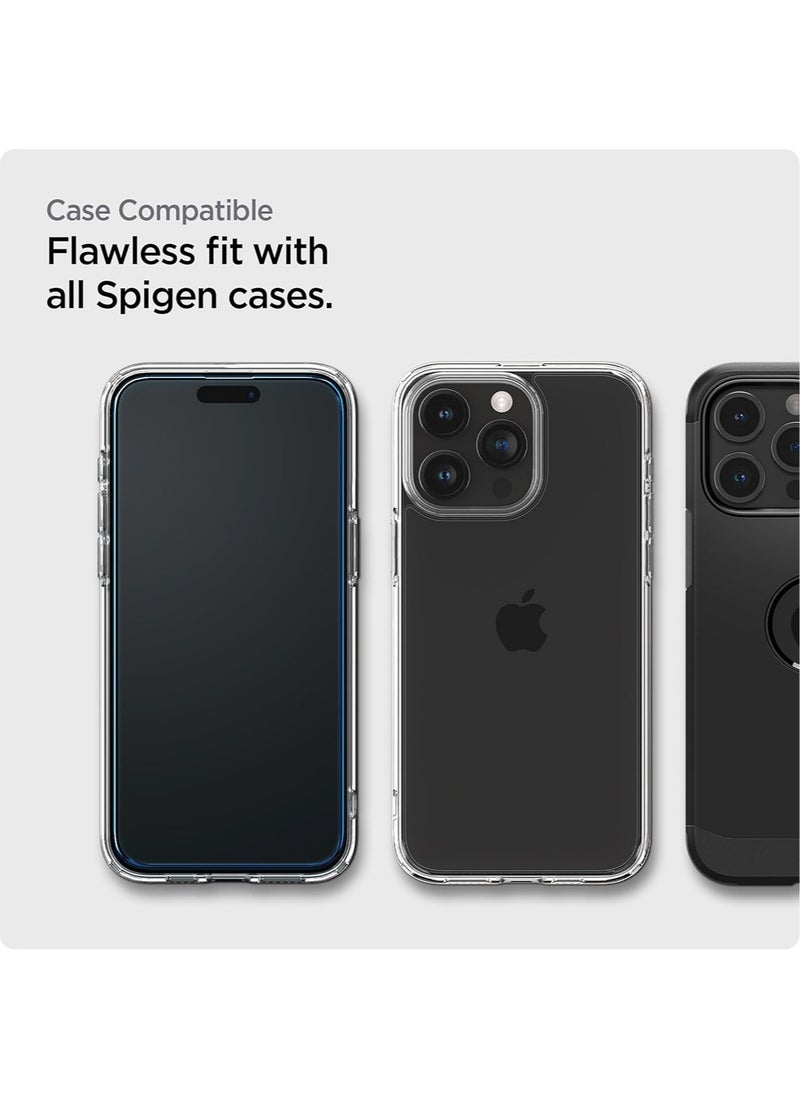 Glastr Align Master Edge to Edge [2 Pack] for iPhone 15 Pro MAX Screen Protector Premium Tempered Glass - Full Cover