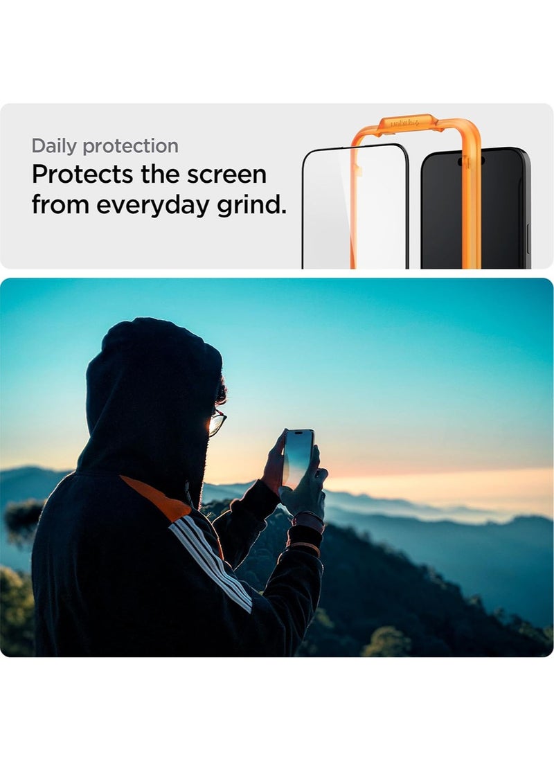Glastr Align Master Edge to Edge [2 Pack] for iPhone 15 Pro MAX Screen Protector Premium Tempered Glass - Full Cover