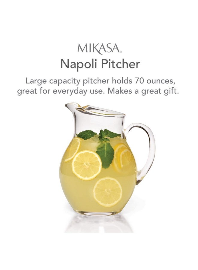 Mikasa 5136551 Napoli Glass Beverage Pitcher Clear, 70 Ounce - Image 2