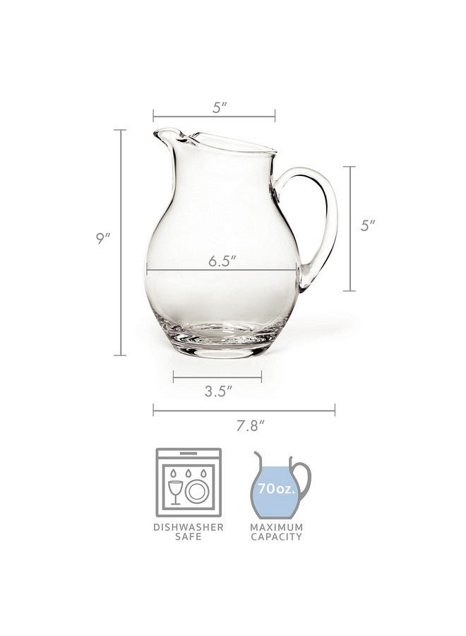 Mikasa 5136551 Napoli Glass Beverage Pitcher Clear, 70 Ounce - Image 3