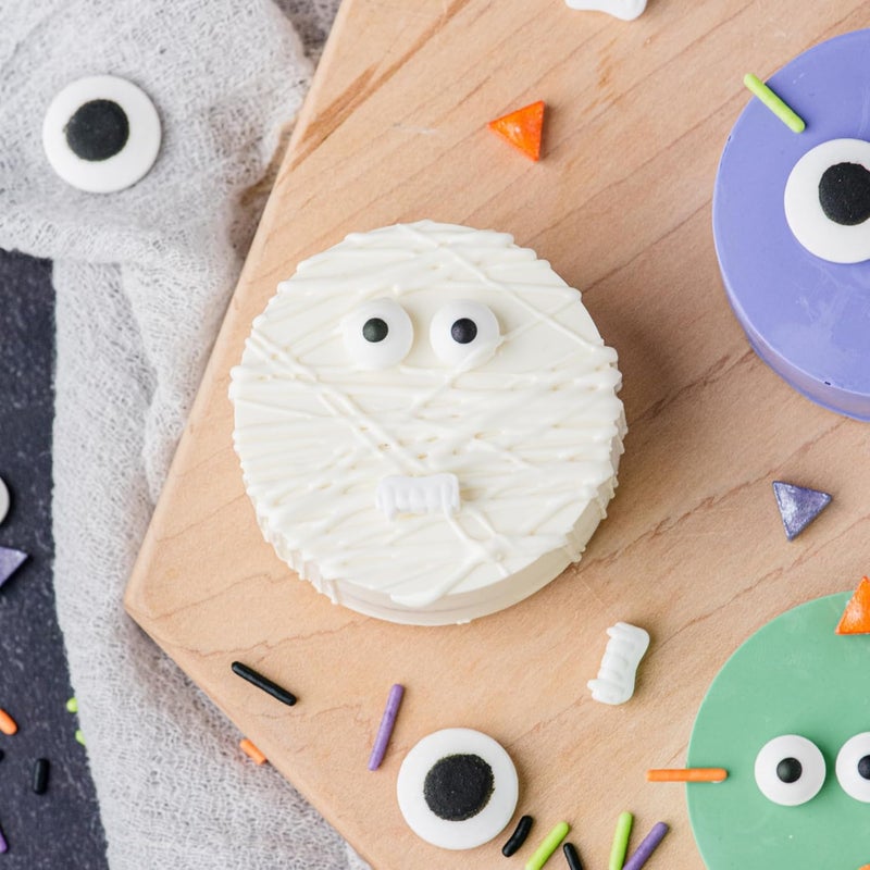 Sweets Indeed Sandwich Cookie Decorating Kit – Halloween DIY Set with Oreo Mold, Spooky Sprinkles, Candy Eyeballs, Monster Teeth & Piping Bags - Image 5