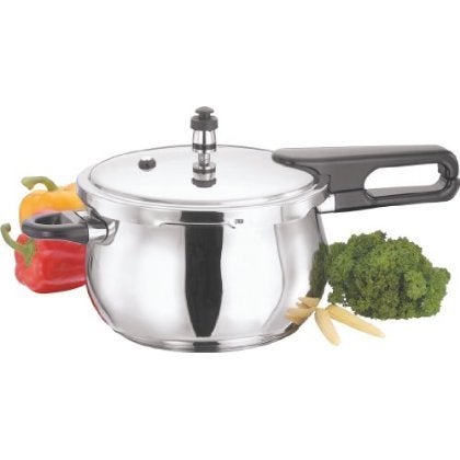 Vinod Stainless Steel Splendid Plus Handi Pressure Cooker With Handle - 3.5L (Silver,Free Size), 3.5 Liter - Image 2
