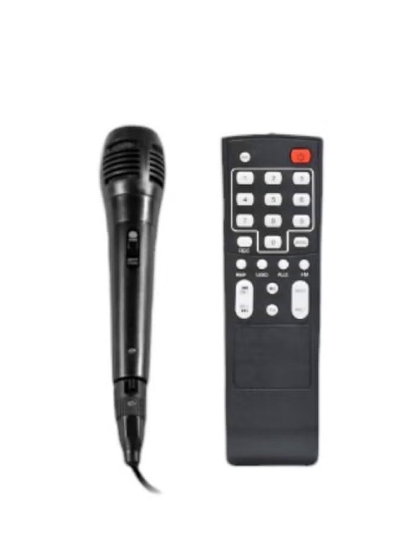 دي إل سي  مكبر صوت DLC Hi-Fi مزود بإضاءة ملونة وعربة مع ميكروفون BT/FM/USB/TF/AUX وجهاز تحكم عن بعد DLC-32288 - Image 2