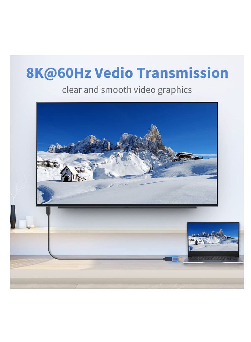 USB male to C female Adapter 40Gbps,USB Type Extender Supports 8k@60HZ and 100W fast charging,USB Female Male,Compatible with Thunderbolt 3/4 (2 PCS) - Image 4