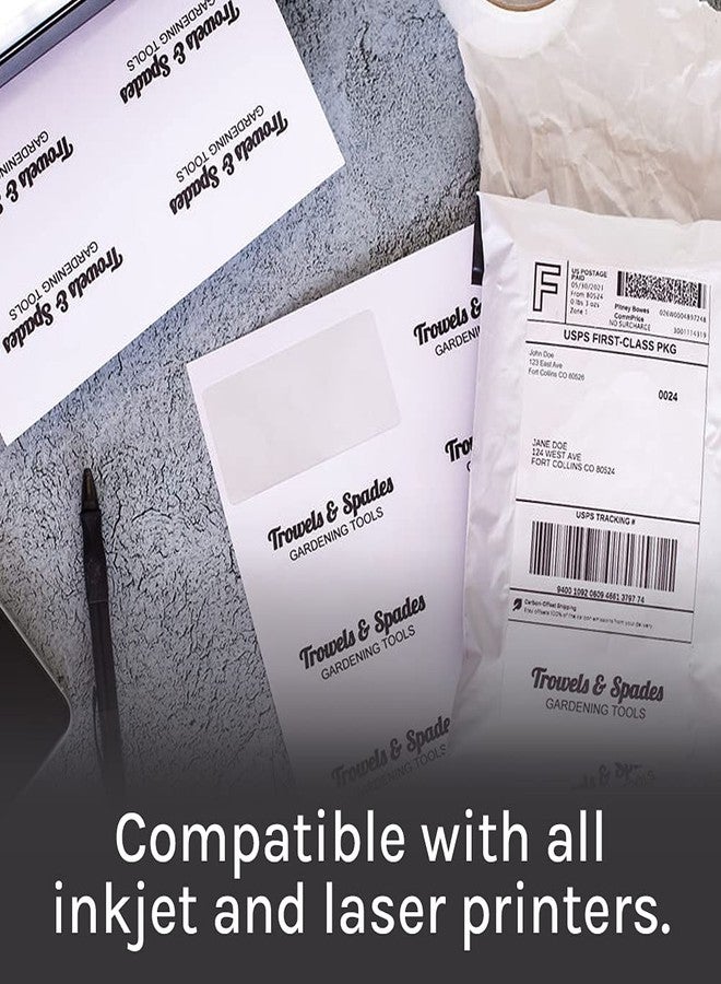 Premium Label Supply White Sticker Address Labels – 2" x 4" – Laser/Inkjet Compatible – (10 per Sheet), 100 Sheets – 1,000 Total Adhesive Labels - Image 2