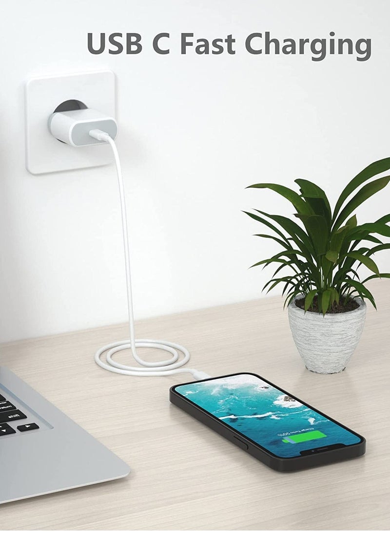 20W Fast USB C Travel Charger Plug Adaptor for iPhone 14/14 Plus/14 Pro/14 Pro Max/13 12 11 SE XR XS Max X, Galaxy, Power Adapter USBC UK Charging - Image 4