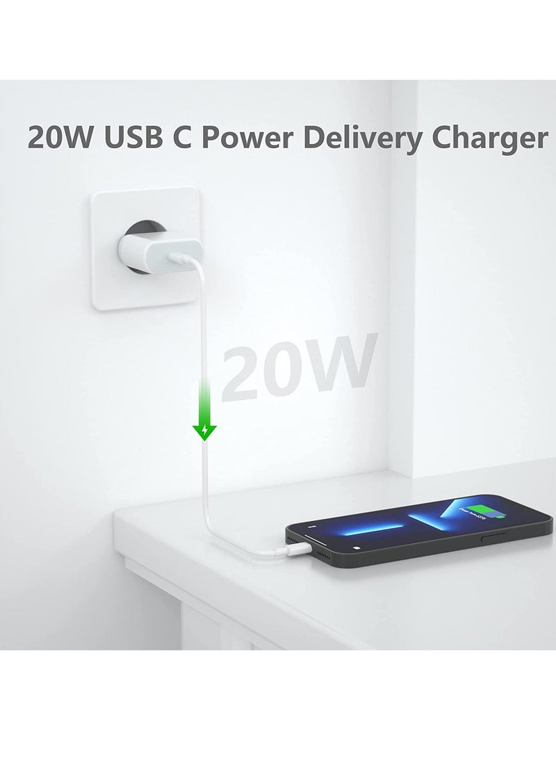 20W Fast USB C Travel Charger Plug Adaptor for iPhone 14/14 Plus/14 Pro/14 Pro Max/13 12 11 SE XR XS Max X, Galaxy, Power Adapter USBC UK Charging - Image 5