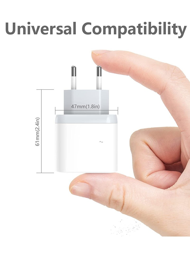 20W Fast USB C Travel Charger Plug Adaptor for iPhone 14/14 Plus/14 Pro/14 Pro Max/13 12 11 SE XR XS Max X, Galaxy, Power Adapter USBC UK Charging - Image 2