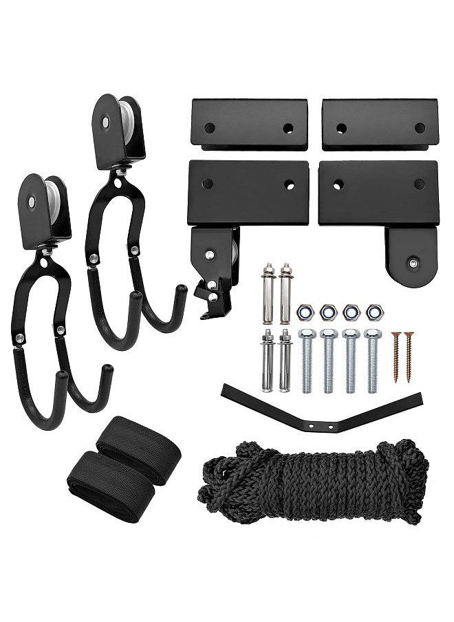Generic - Kayak Lift with Hanging Pulley System Kayak Ceiling Rack Garage Ceiling Mount - Image 1