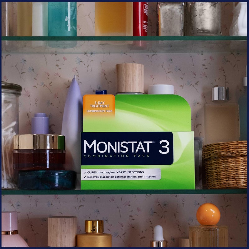 Monistat 3 Day Yeast Infection Treatment for Women, 3 Miconazole Suppository Inserts & External Monistat Anti-Itch Cream Bundle - Image 2