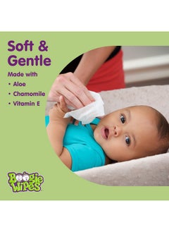 Boogie Baby Wipes By Boogie Wipes Wet Wipes For Face Hand Body & Nose Made With Vitamin E Aloe Chamomile And Natural Saline Natural Lavender Scent 30 Count Pack Of 3 (90 Total Wipes)  - Image 4