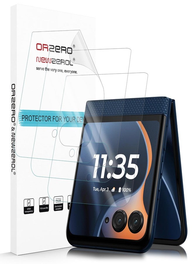 Orzero (3 Pack) Front Screen Protector Compatible for Motorola Razr 2025 / Razr 2024, Protector De Pantalla EPU (Not Glass) Anti-Scratch Bubble Free High Definition (Not for Razr+ 2025/Razr+ 2024) - Image 1
