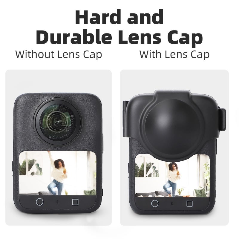 غطاء حماية عدسة الكاميرا لـ OSMO 360، غطاء عدسة مضاد للخدش والسقوط مع غطاء تثبيت آمن، غطاء حماية للسفر والتخزين - Image 4