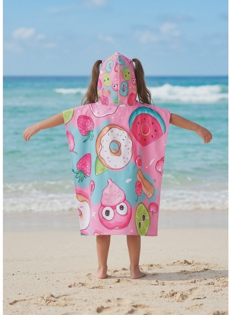 Children's Beach Poncho (65*60cm) Available in Various Designs and Colors, One-Size - Image 3