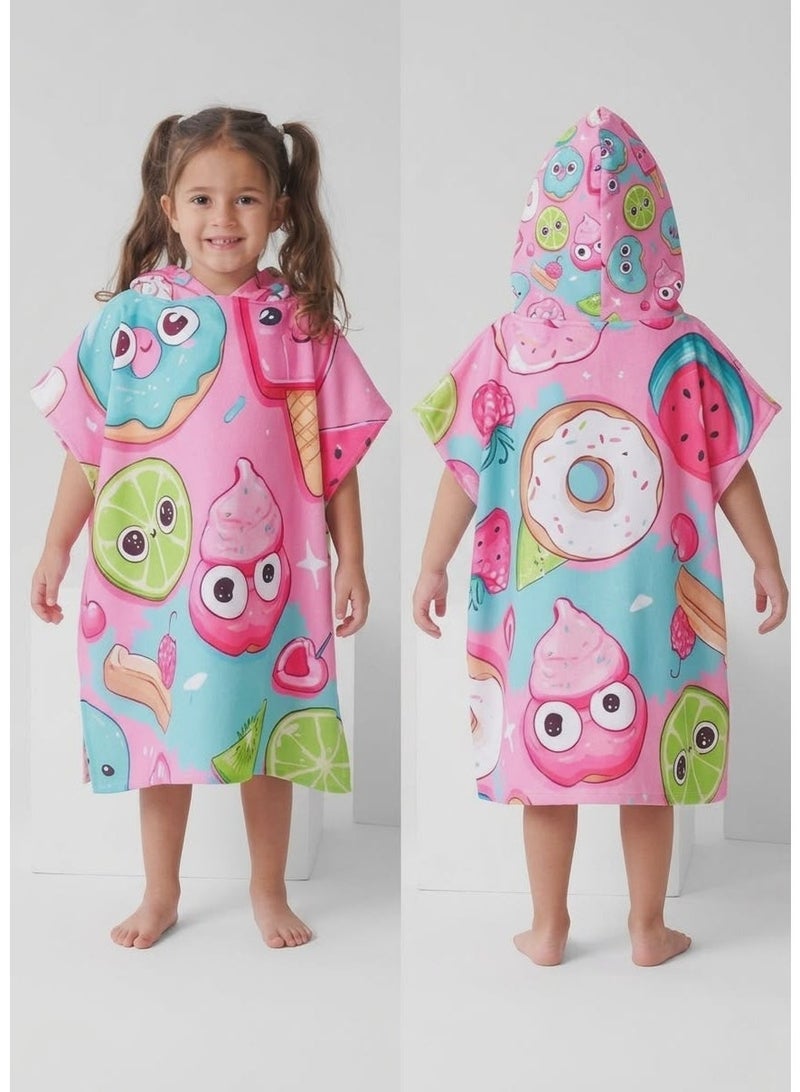 Children's Beach Poncho (65*60cm) Available in Various Designs and Colors, One-Size - Image 2