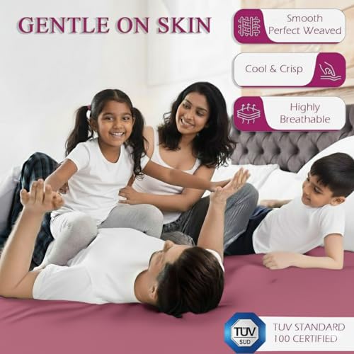 Trance Cotton Feel Terry Ultra Soft Waterproof Mattress Protector | Breathable - Hypoallergenic Bed Protector (72x30 inch | 6x2.5 feet, Pink - Pack of 1) - Image 5