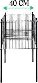 Gri Dekor Gray Decor 2 Pieces Black 40X40 cm Professional Portable Campaign Basket, Profile Leg and Multi-Purpose Basket 
