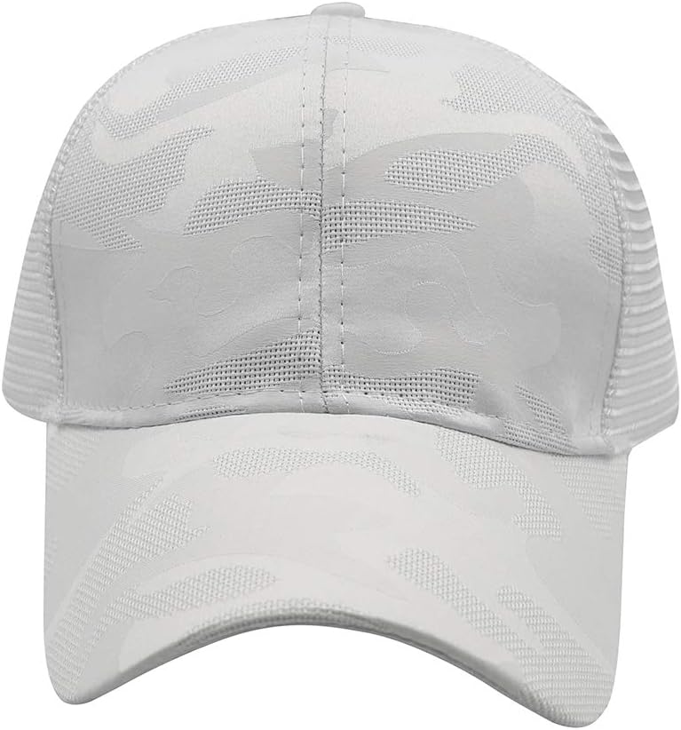 ProMindFun Womens Pony Hat High Ponytail Baseball Cap Girls Messy Bun Caps Camouflage Trucker Bad Hair Day Adjustable Dad Hat - Image 5
