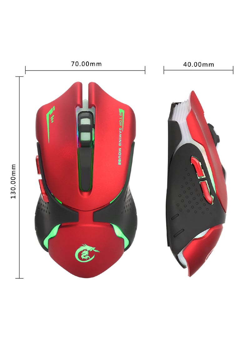 HXSJ HXSJ Ergonomic Optical Professional Esport Gaming Mouse Mice Adjustable 3200 DPI Breathing LED Light 6 Buttons USB Wired for Laptop PC Computer  - Image 2