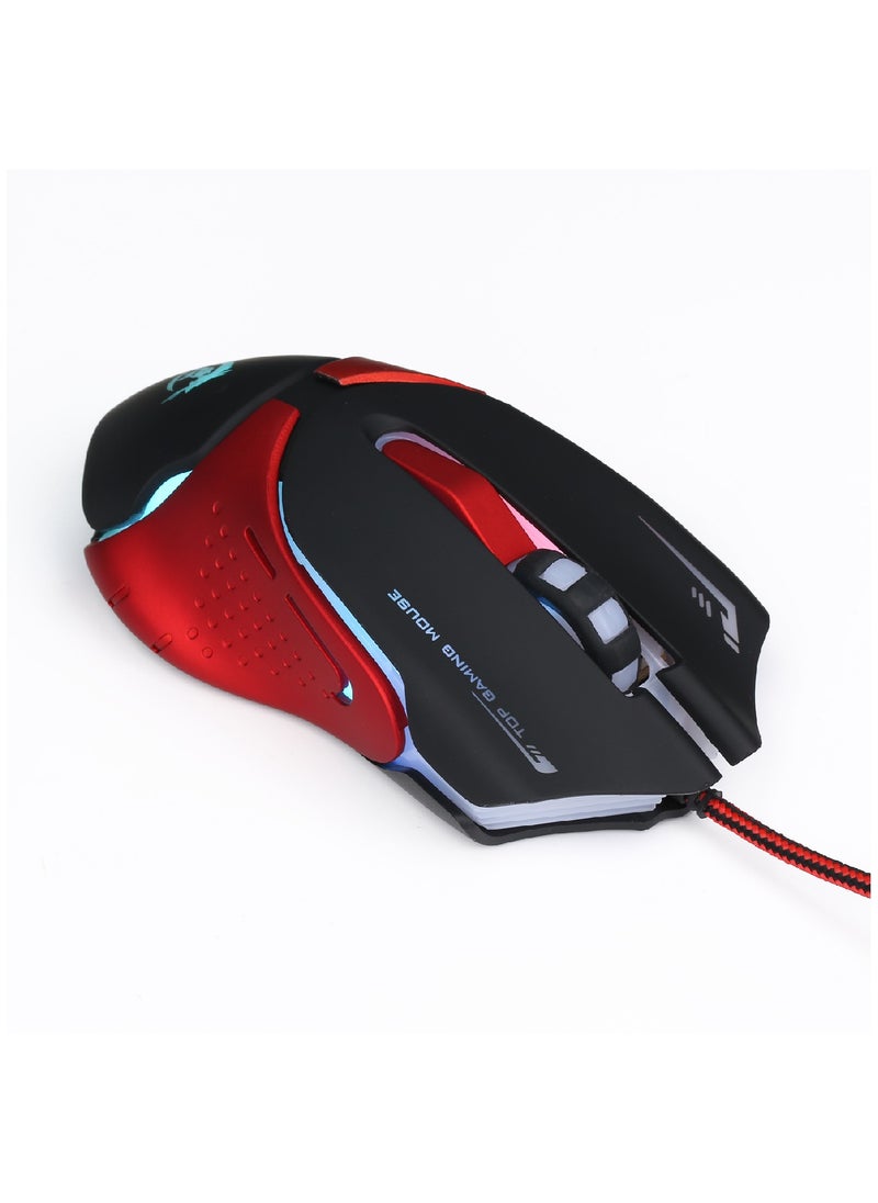 HXSJ HXSJ Ergonomic Optical Professional Esport Gaming Mouse Mice Adjustable 3200 DPI Breathing LED Light 6 Buttons USB Wired for Laptop PC Computer  - Image 5