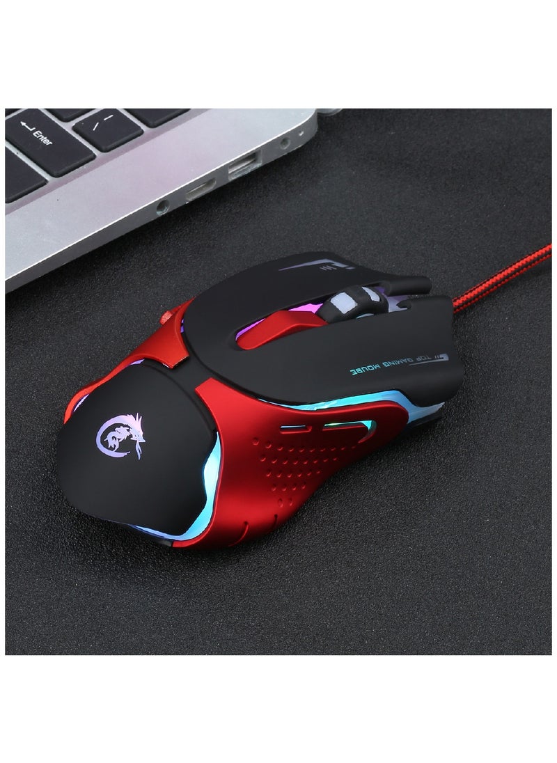 HXSJ HXSJ Ergonomic Optical Professional Esport Gaming Mouse Mice Adjustable 3200 DPI Breathing LED Light 6 Buttons USB Wired for Laptop PC Computer  - Image 4