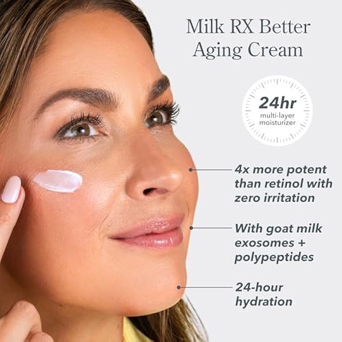 Beekman 1802 Milk RX Advanced Better Aging Face Cream - Goat Milk Protein Exosomes & Polypeptide Facial Moisturizer - Doctor Formulated for Collagen Boosting & Skin Firming - Fragrance Free - Image 2