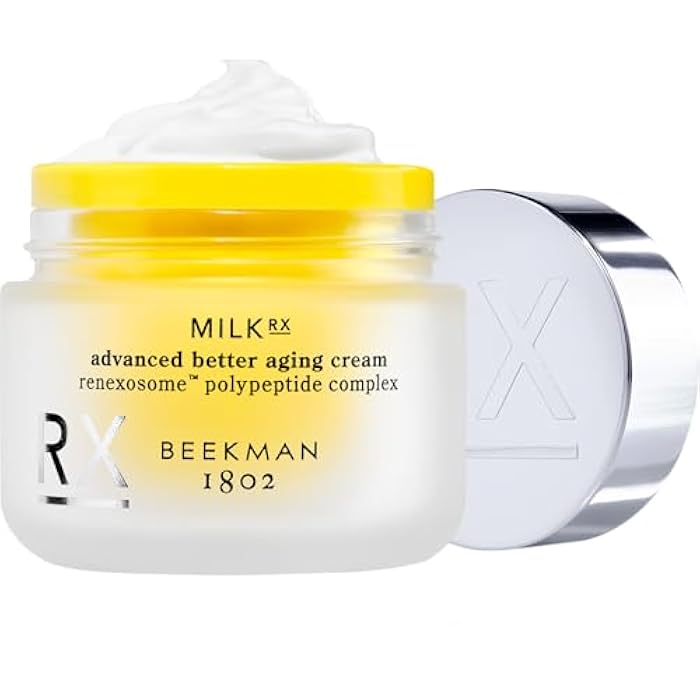 Beekman 1802 Milk RX Advanced Better Aging Face Cream - Goat Milk Protein Exosomes & Polypeptide Facial Moisturizer - Doctor Formulated for Collagen Boosting & Skin Firming - Fragrance Free - Image 1